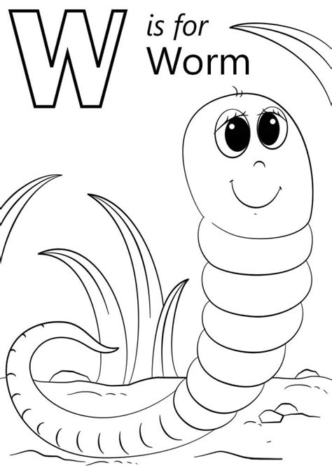 Worm Letter W