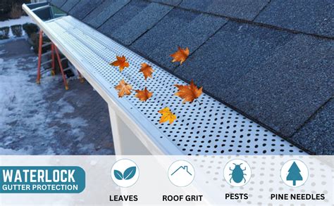 Waterlock 6" Gutter Guards Leaf Protection, Domestic Aluminum Gutter ...