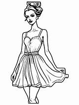 Fashion Models Coloring Pages sketch template