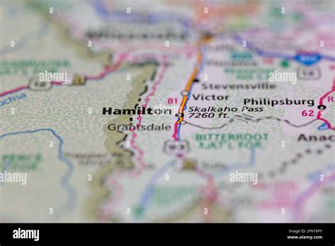 Hamilton montana map hi-res stock photography and images - Alamy