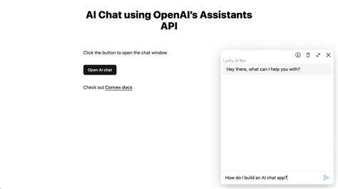 AI Chat using OpenAI's Assistants API