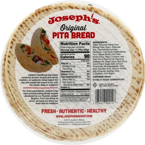 Josephs Pita Bread, Original (4 each) - Instacart