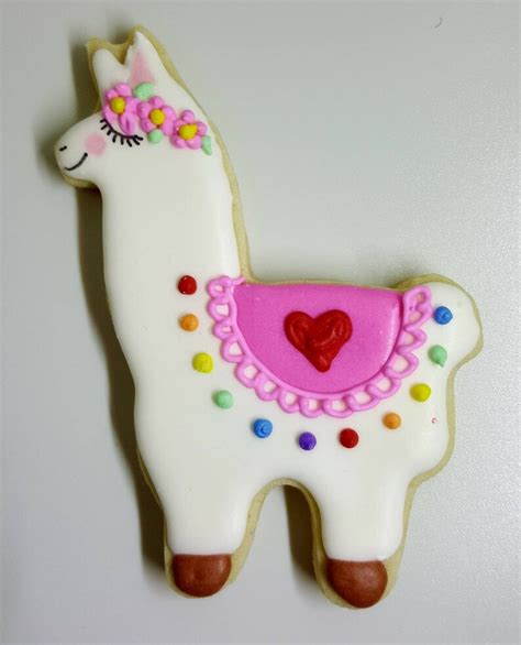 Handmade fresh decorated llama cookies llama birthday custom | Etsy