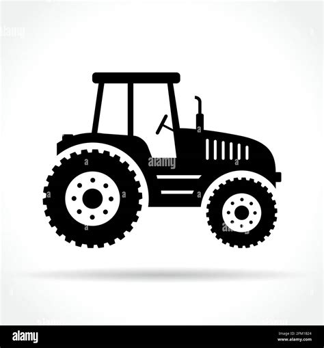 Farmer tractor silhouette Cut Out Stock Images & Pictures - Alamy