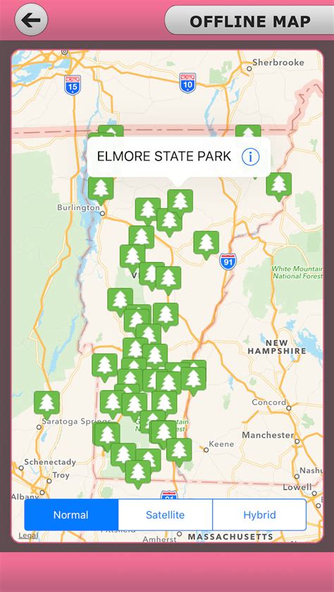 Southern Vermont State Parks Map