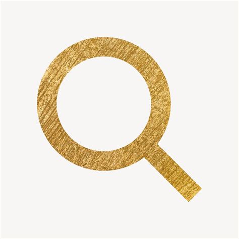 Magnifying glass, search icon, gold | Free Icons - rawpixel