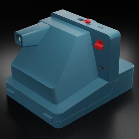 Polaroid Camera Blue 3D model - TurboSquid 1838254