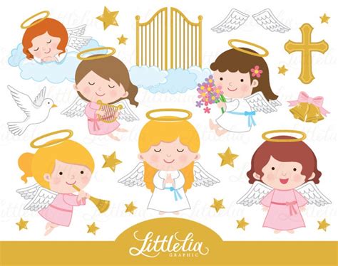 Angel Clipart Heaven Clipart 15061 - Etsy