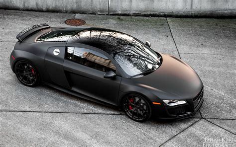 10 New Audi R8 Matte Black Wallpaper FULL HD 1920×1080 For PC Background 2024