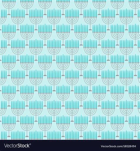 Light blue menorah pattern Royalty Free Vector Image