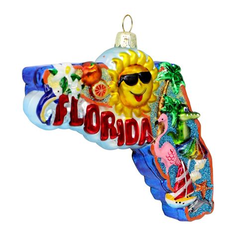 Florida Christmas Ornament Glass