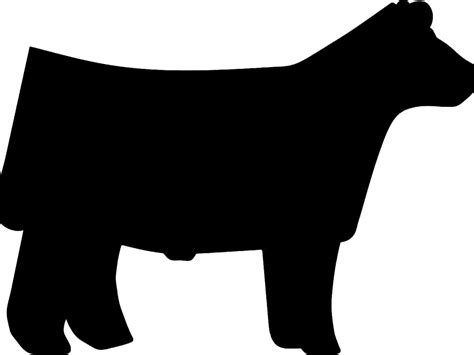 Market Steer Cliparts - Show Steer Silhouette Color - Png Download ...