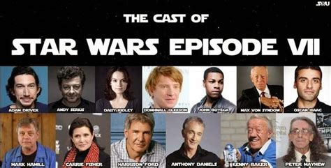 the cast of SW:The Force Awakens - Star Wars:The Force Awakens(Movie ...