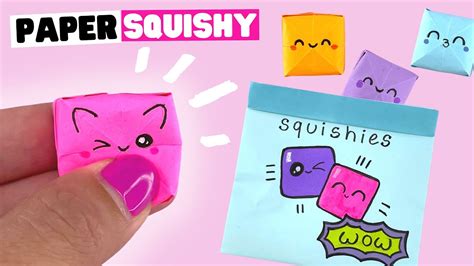 How to make origami paper squishy easy [no tape paper toys] - YouTube