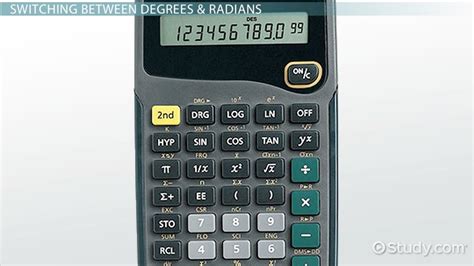 Radians & Degrees on a Calculator - Lesson | Study.com