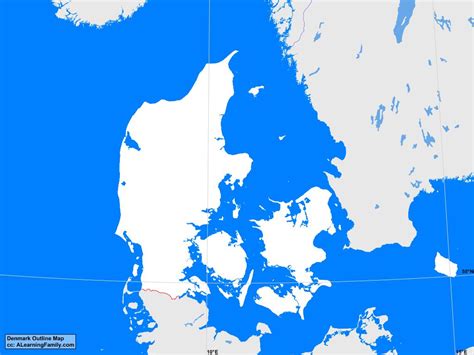 Denmark: Outline Map - A Learning Family