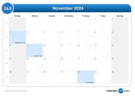 November Calendar 2024 With Events - Sonni Elfrieda