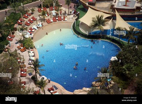 Jumeirah Beach Hotel family pool Dubai Emirates Stock Photo - Alamy