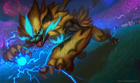 "The Mythical Electric Pokemon Zeraora" by Ed Tavares Les Pokemon, Cute Pokemon, Pokemon Art ...