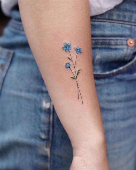 Forget Me Not Flower Tattoo Meaning | Blue flower tattoos, Flower tattoo meanings, Tattoos for ...