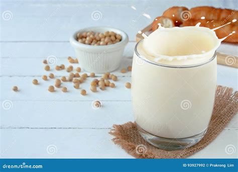 Hot Soy Bean Milk with Chinese Deep Fried Dough Sticks Stock Photo ...