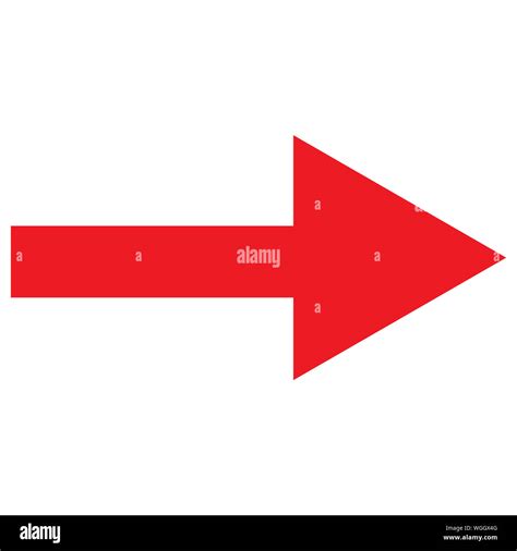 Right red arrow icon vector traffic symbol on white background. Forward,Right move - Great for ...