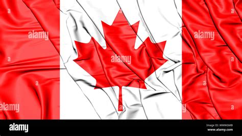 3D Flag of the Canada. 3D Illustration Stock Photo - Alamy