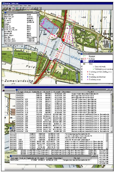 Example of GeoGis database for geotechnical data | Download Scientific Diagram