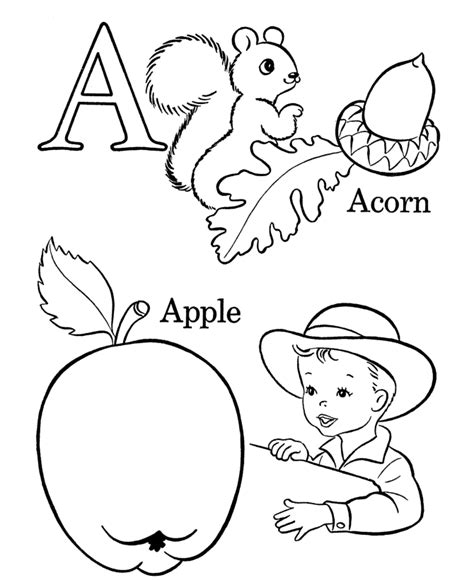 Alphabet Coloring Pages | Letter A - Free printable farm Alphabet coloring pages for PreK Kids ...