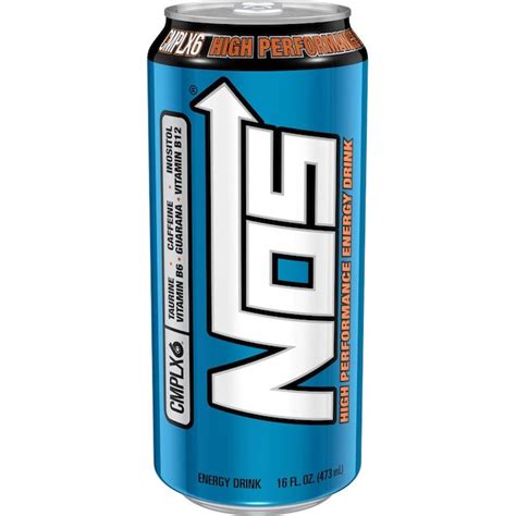 NOS ENERGY NOS Original Energy Drink 16 fl oz Can - Tropical Citrus Flavor - CMPLX6 for Enhanced ...