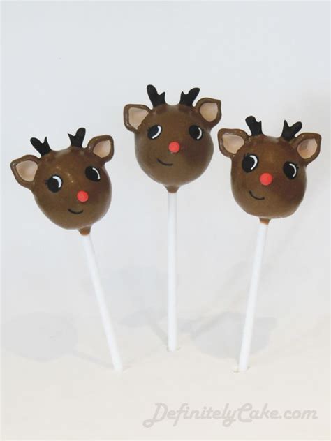 Definitely Cake - Artisans of Cake Pops | Reindeer cakes, Cake pops, Christmas cake pops