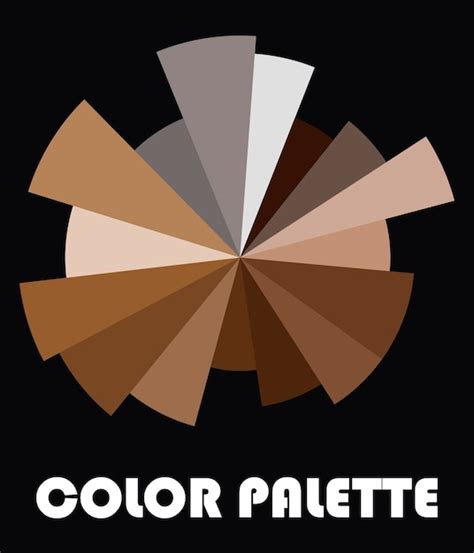 Premium Vector | Brown color palette. Vector illustration