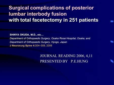 Fig. 5. A 67-year old female patient with bilateral buttock pain who underwent L4-5-S1 fusion 12 ...