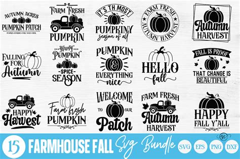 Farmhouse Fall SVG Bundle Graphic by SvgCraft · Creative Fabrica