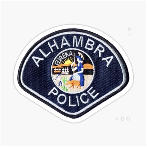 "Alhambra Police Patch Logo" Sticker for Sale by lawrencebaird | Redbubble