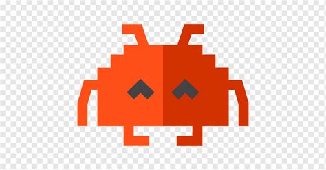 Computer Icons Space Invaders, space invaders, game, text, orange png ...