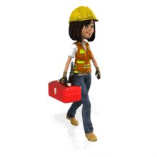 Construction Worker Toolbox | 3D Animated Clipart for PowerPoint - PresenterMedia.com