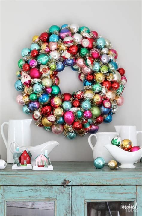 How to Make a DIY Vintage Christmas Ornament Wreath