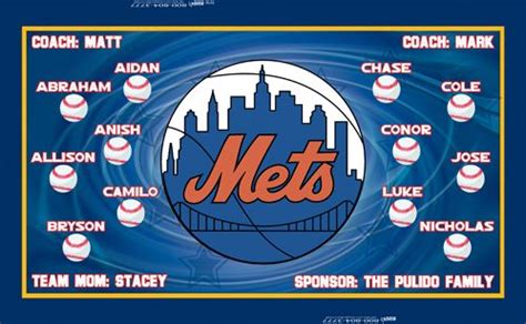 Mets digitally printed vinyl baseball major league sports team banner. Made in the USA and ...