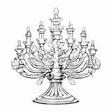 Download Ornate Candelabra Drawing Coloring Pages Online  Creative Fabrica sketch template