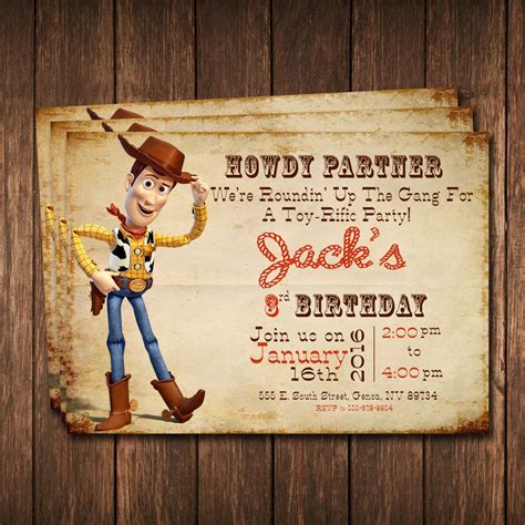 Toy Story Printable Birthday Invitation Cool Video In - vrogue.co