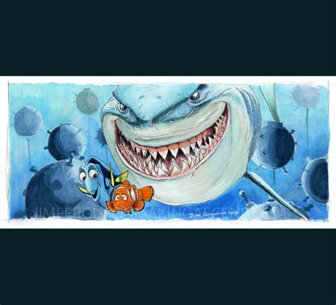 Finding Nemo - Hi I'm Bruce Poster Print By Jim Ferguson