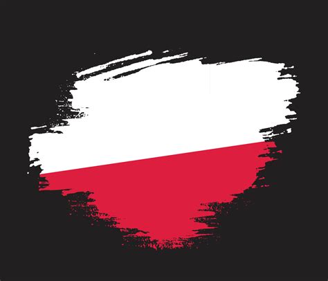 Hand paint Poland grunge flag 16853323 Vector Art at Vecteezy