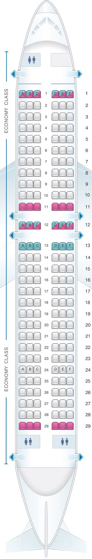 Seat Map Aer Lingus Airbus A320 Adria Airways, Jetstar Airways, Thai Airways, Qatar Airways ...