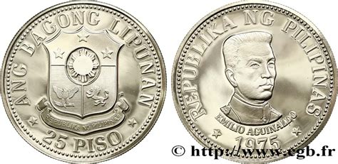 PHILIPPINES 25 Piso Proof Emilio Aguinaldo 1975 fwo_463462 World coins