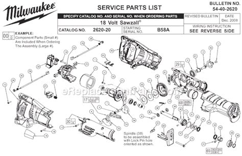 Milwaukee 18 Volt Sawzall | 2620-20 | eReplacementParts.com