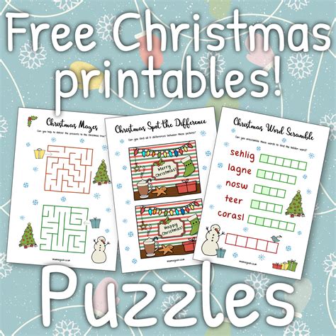 Free Christmas printables – puzzles | Mama Geek