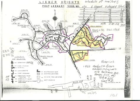 map of another area of houseing | Fort leonard wood, Leonard wood, War