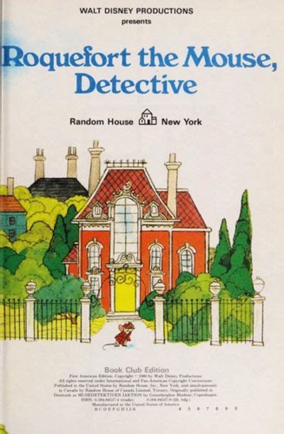 BIBLIO | Roquefort the Mouse, Detective by Disney, Walt | Hardcover | 1980 | Random House ...