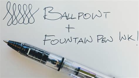 Ballpoint pens that take fountain pen ink - YouTube